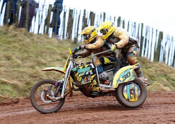 Geoff and David Ingram are looking to  close the gap at the top of the Ulster sidecarcross championship at Tandragee