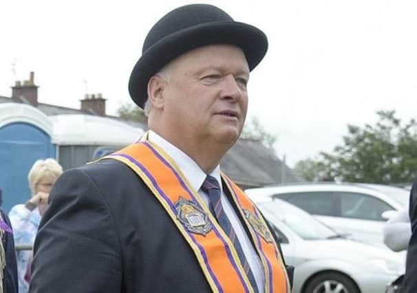 David Simpson MP at an Orange parade in July 2017