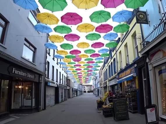 Umbrella Street was one initiative to make Carrickfergus a more attractive place.