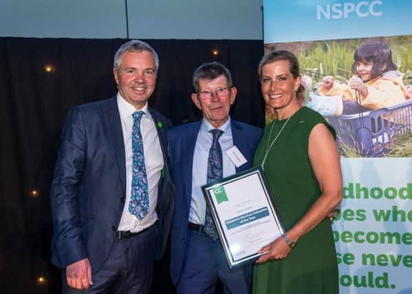 NSPCC CEO Peter Wanless, Hugh Kennedy and NSPCC patron HRH The Countess Of Wessex.  Picture: Fergus Burnett