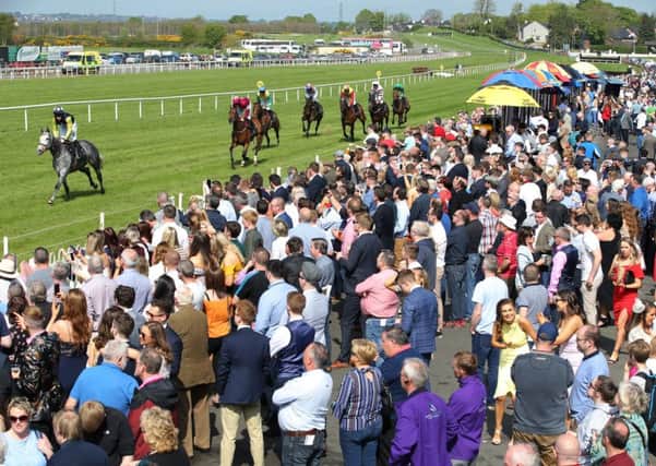Crowds enjoying this year's May Day Meeting at Down Royal racecourse.
 
Pic by Kelvin Boyes, Press Eye