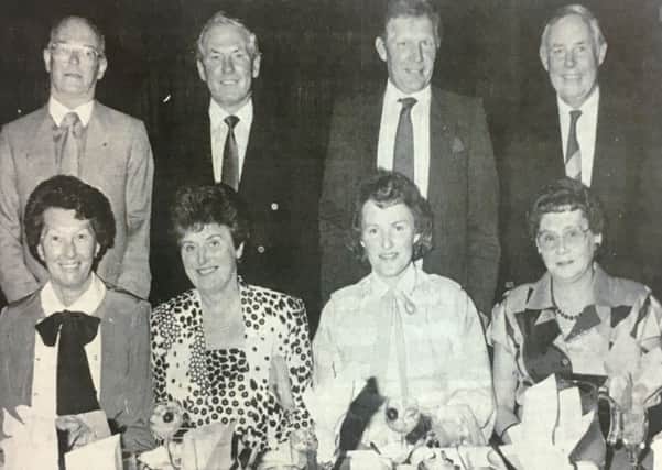 PIctured at Portadown Rotary Club Ladies Night in 1988 are Ivan Davison and his wife Ruby, Billyi Jackson and his wife Thelma, Mervyn Gilpin and his wife Elizabeth and John Gillespie and his wife Daphne.