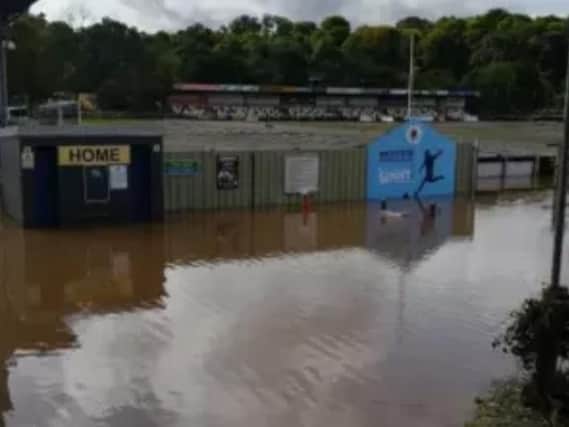 Institute's Riverside Stadium after last August's flood.