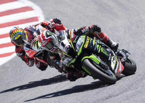 Jonathan Rea in action