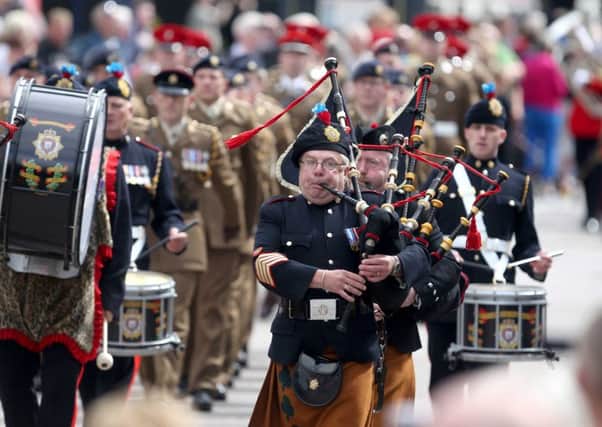 Thousands of people on the streets of Coleraine for Northern Ireland Armed Forces Day