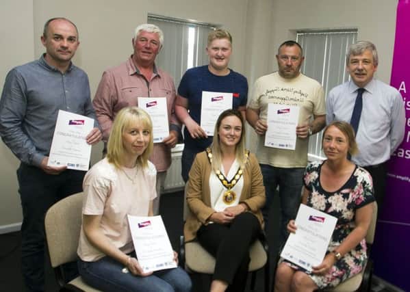 Some of the participants of the Kickstart event in Ballymena on Monday.
