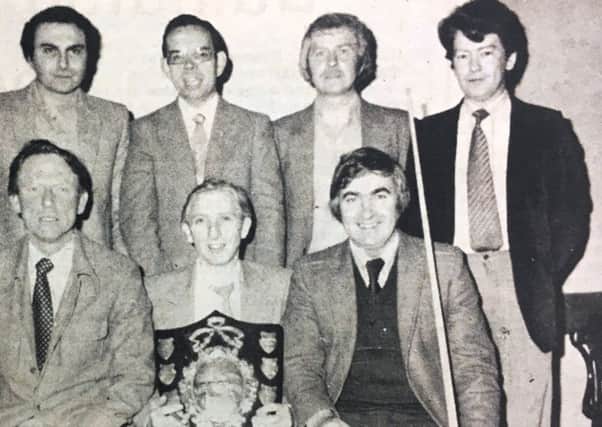 The INF A team were the league champions and Borough Watts Shield winners in the Lurgan Snooker League in 1981. Pictured are Joe Cafolla, Oliver Mawhinney, Brendan Gilmore, Declan McAlinden, Patsy McCorry, Colm Gilmore and Frank McAtasney.