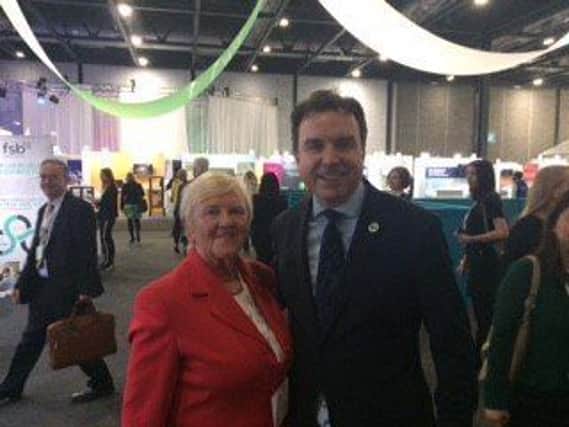 Cllr Wales and Andrew Griffiths, Minister for Small Business, at the conference.