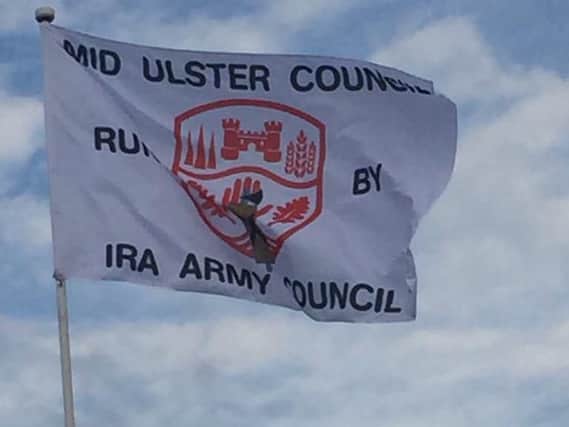 One of the 'Mid Ulster Council flags'