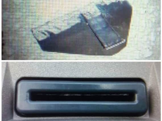 Police image of the ATM skimming device.