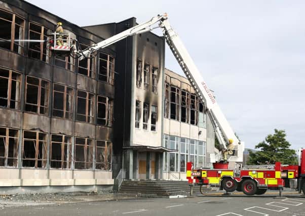 Northern Ireland Fire Service at the former Foyle College Junior School, on the Northland Road, Londonderry.
Photo by Lorcan Doherty / Press Eye.