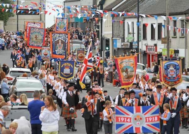 A fantastic turnout of bands and lodgemen in Stewartstown,