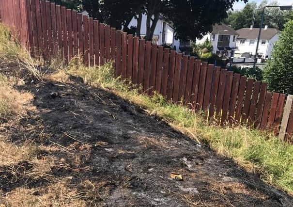 Fire was started near a fence close to homes in Craigavon