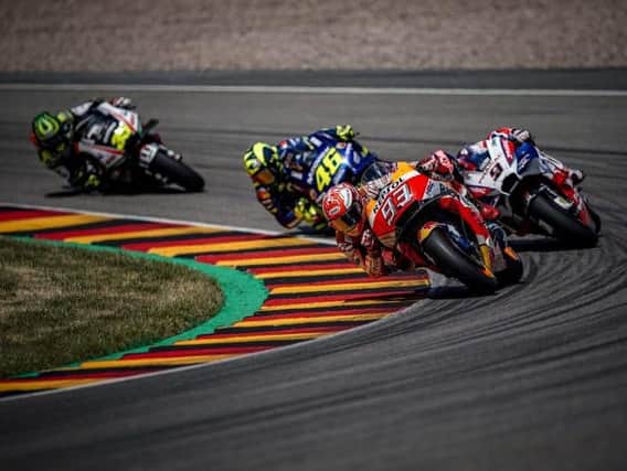 Marquez leads Petrucci, Rossi and  Crutchlow in German GP