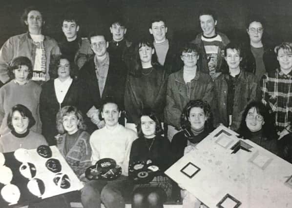 Management and staff of Banbridge College of Further Education's mini company Maskerade pictured in 1992;