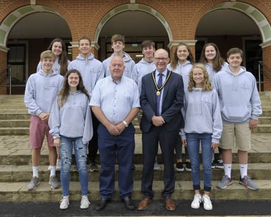 Armagh City, Banbridge & Craigavon Borough Council Deputy Lord Mayor Cllr Paul Duffy hosted a reception in Banbridge Civic Building for the visiting students from Delaware and their host families under the Ulster Project Delaware programme. ©Edward Byrne Photography