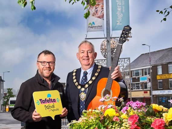 Chair of Mid Ulster District Council, Councillor Sean McPeake is pictured launching the first ever Tafelta Festival,