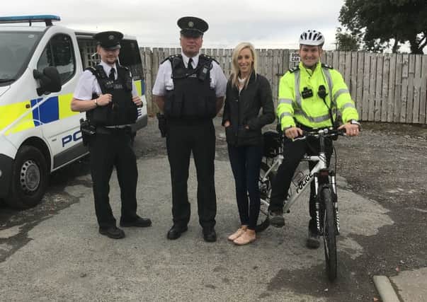 Carla Lockhart meets with police in Donaghcloney.