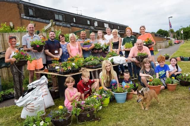 Volunteers of all ages took part in a community plant out in Drumtara to help make Ballymena blooming beautiful as part of the Britain in Bloom campaign