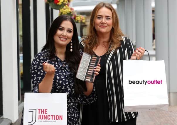 Pictured L-R: Louise McDonnell, owner of LMD Salon and Leona Barr, centre manager, The Junction Retail and Leisure Park. Up to 25 new jobs are set to be created at The Junction Retail and Leisure Park, as the shopping centre announces the arrival of the fastest growing beauty retailer in the UK, Beauty Outlet. Representing an investment of Â£1 million, the store is set to be the largest store in the UK, occupying a 3,860sqft unit adjacent to Next. The new store is the next to open amid a series of redevelopments at the Antrim-based centre this year as part of its overall Â£30 million expansion. Beauty Outlet is set to open its doors on 28th July, the opening event will include exclusive discounts and offers, as well as a beauty demonstration from Northern Irelands top make-up artist, Louise McDonnell from LMD Makeup & Hair Salon. For further information, visit www.thejunctionshopping.com or follow The Junction on Facebook, Facebook.com/TheJunctionAntrim or follow @JunctionAntrim on Twitter.