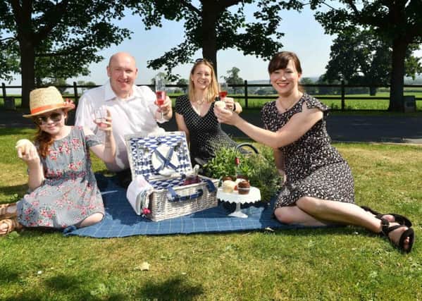 Pictured at the launch of Speciality Food Fair are (l-r) Aoife Lavery; Alderman William Leathem, Chairman of the Councils Development Committee; Barbara Hughes, The StillHouse and Louise Dornan, Crumbs
Vegan Bakery.