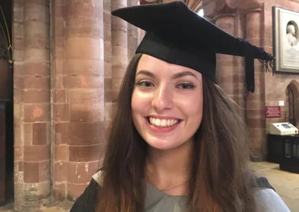 Holly-Anna Steel who was awarded a prestigious prize by the University of Cumbrias Occupational Therapy BSc (Hons) programme.