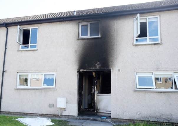 Fire and smoke damage was caused to the front of the Islay Street property. Picture by Jonathan Porter, PressEye