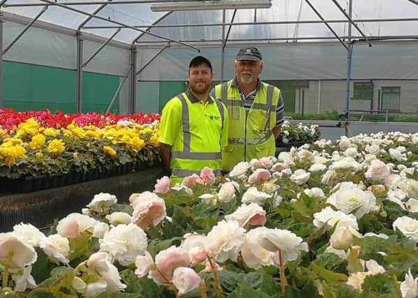 William Dixon and Patsy Smith are among Council staff who have been working to ensure Ballymena is blooming.