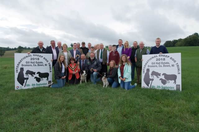 Guests at the launch of the 2018 International Sheep Dog Trials which take place at Gill Hall Estate, Dromore, on September 6-8.  The event will attract audiences from all over the world, with anticipated visitor numbers in excess of 12,000 during the three days of trialling.