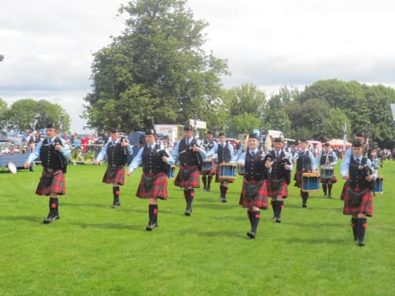 Battlehill Pipe Band who were placed second in Grade 3B at Moira on Saturday