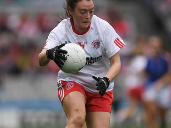 Christiane Hunter of Tyrone in action in the All-Ireland intermediate quarter-final. Photo: Brendan Moran / SPORTSFILE.