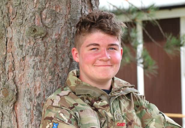 Pictured looking forward to a day of action is 14-year-old Cadet Lance Corporal Kai Elliott, a member of Cookstown Detachment Army Cadet Force.