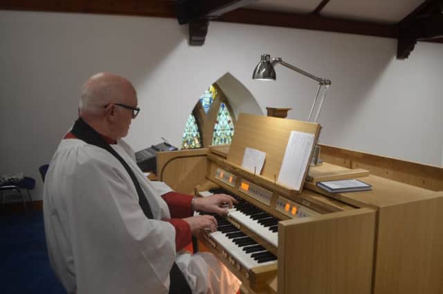 Rev. Canon Paul Hoey performing on the new Makin Organ which will feature in next months Organ Marathon fund-raising event.