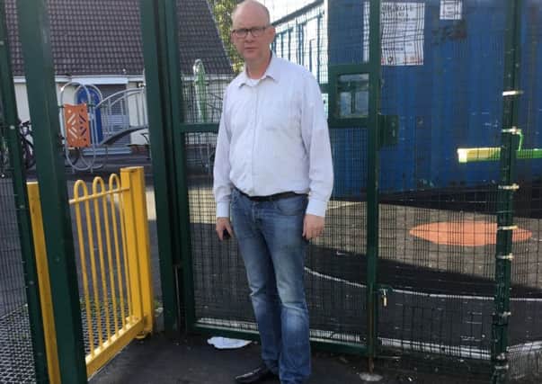 Deputy Mayor Paul Duffy who is outraged at the demeaning acts performed by anti-social elements in a children's play park