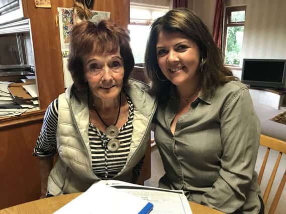 Dungannon-born presenter Lynette Fay with Mary Rafferty, who took part in the first civil rights marches 50 years ago, during recording for Stories in Sound: In The Footsteps, due to be broadcast on BBC Radio Ulster this Sunday (August 19) at 12.30pm.