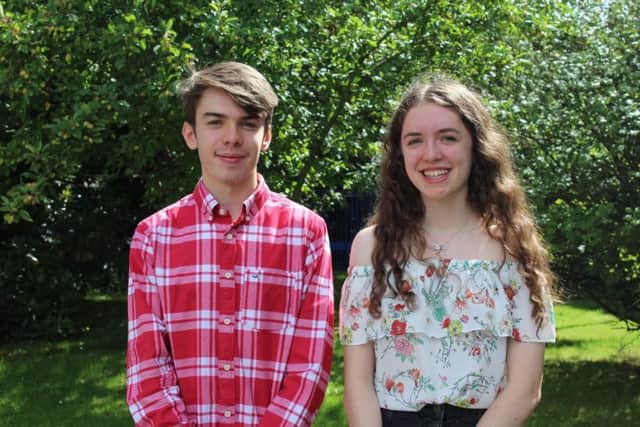 Oisin Brennan and Molly Brennan, who each achieved 3 A* grades at A Level, and who will both embark on degree courses at Durham University.