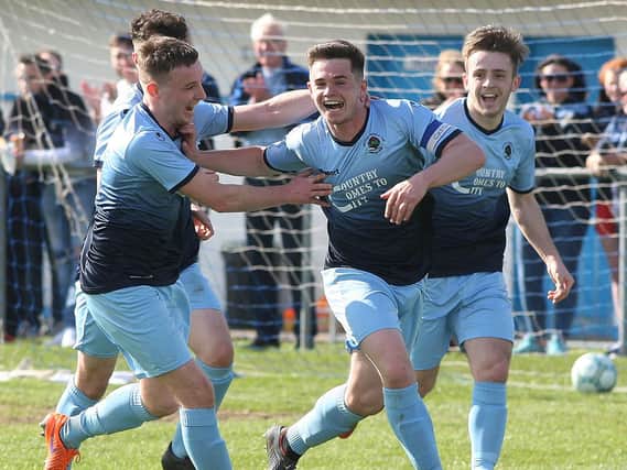 Institute's Michael McCrudden netted a brace against Warrenpoint Town.