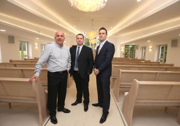 (L-R) Keith Carmichael, Owner of the Ross Park Hotel pictured with Andy Tew and Gordon Davidson from Ulster Bank.