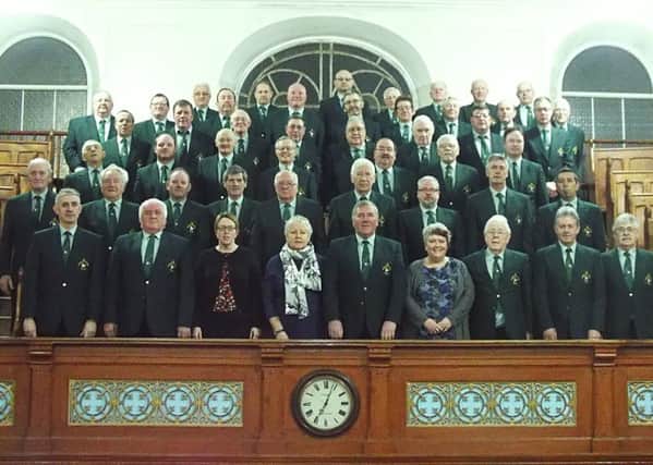 Right at the start of the new season Ballyclare Male Choir will be
hosting the visit of a top class Male Choir from Carmarthenshire
Wales (pictured).