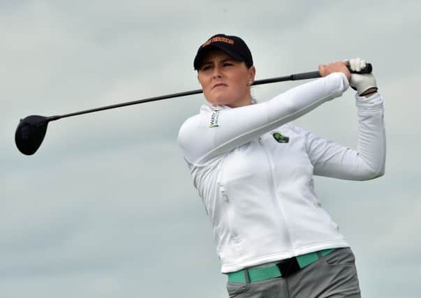 Olivia Mehaffey (Ireland) driving at the 6th tee in the third round of the 2018 World Amateur Team Championship (Esprito Santo Trophy) at Carton Housen