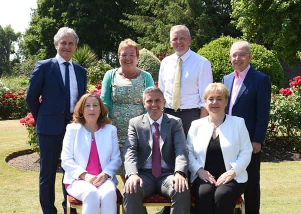 IFI board members (back) Paddy Harte, Siobhan Fitzpatrick, Allen McAdam, Billy Gamble. (Front) Dorothy Clarke, Dr Adrian Johnston, chairman of the Fund and Hilary Singleton.