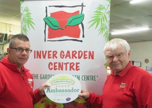 Gary Bissett, (left) a prizewinning Cultivation Street Ambassador and John Shannon owner, Inver Garden Centre.