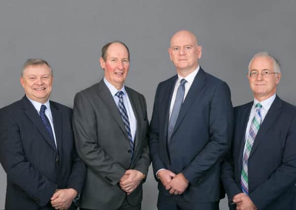 Almac's Board of Directors (from left) Stephen Campbell, Alan Armstrong, Colin Hayburn and Kevin Stephens.