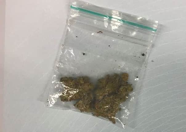 The cannabis was found outside a primary school.