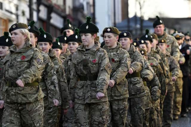 Army Cadets on parade