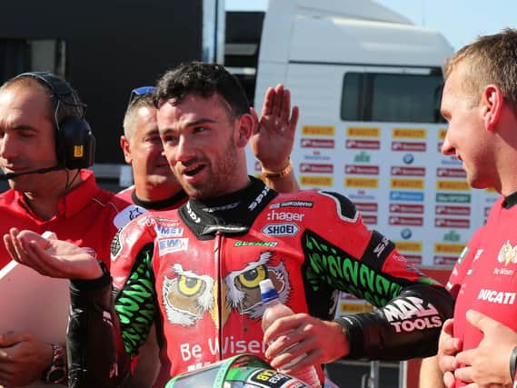 Glenn Irwin finished as the runner-up in the opening race at Silverstone on Saturday.