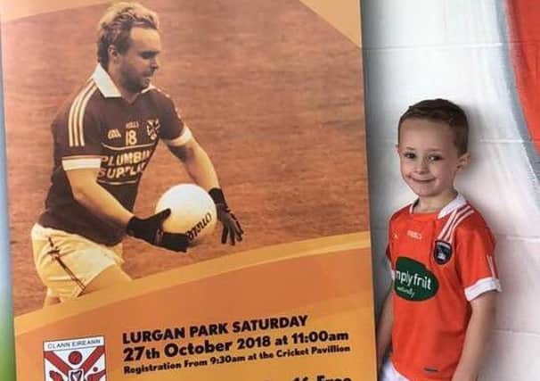 AedÃ¡n McConville (6) whose dad Michael is being remembered in a charity Fun Run and Walk
