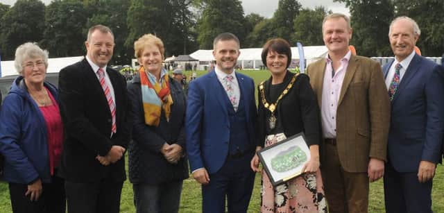 Florence Chambers, Alderman Ian Burns, Olive Mercer, Robbie Butler (Lagan Valley MLA), Julie Flaherty (Lord Mayor of Armagh City, Banbridge and Craigavon Borough Council), Kyle Savage (TADA Rural Support Network) and Alderman Arnold Hatch.