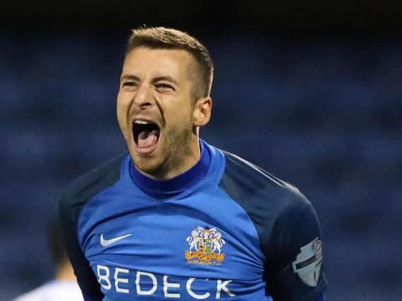 Glenavon striker Stephen Murray netted a hat-trick at the Brandywell
