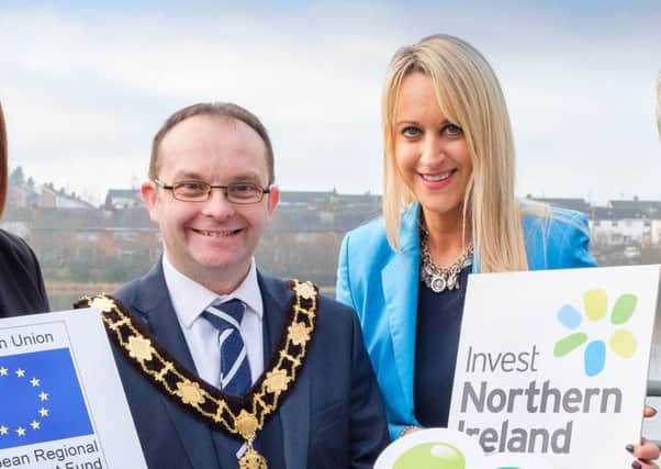 Cllr Paul Hamill and Emma Garrett pictured at the launch of the Go For It Programme.